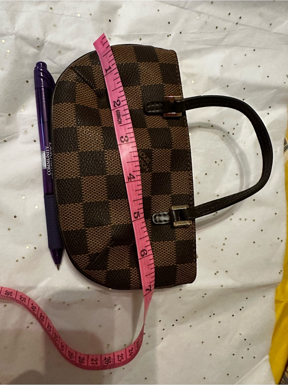 Louis Vuitton Damier Ebene Canvas Manosque GM Pochette EUC - Picture 16 of 17